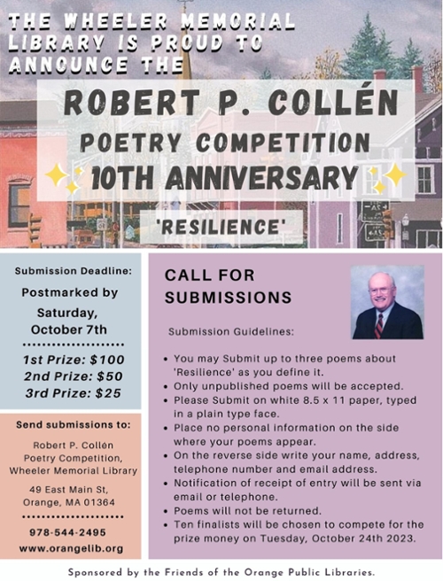 Robert P Collén Poetry Competition Starting Date