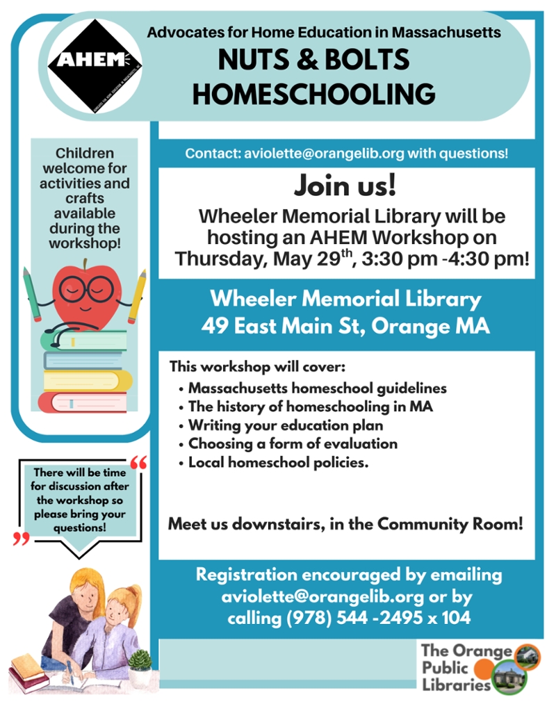 AHEM Nuts & Bolts of Homeschooling Workshop 