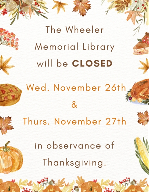 CLOSED FOR THANKSGIVING