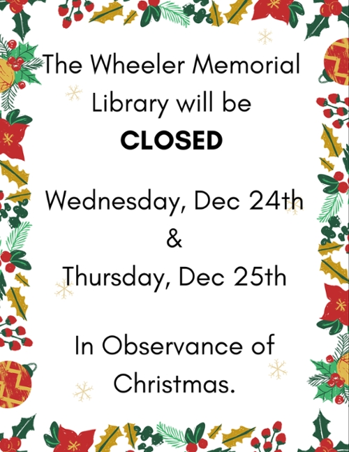 CLOSED FOR CHRISTMAS