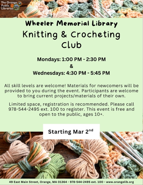 Knitting and Crocheting Club