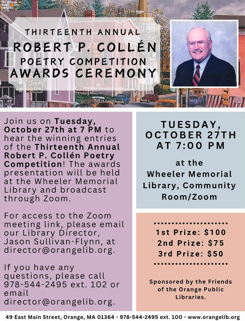 Robert P. Collén Poetry Competition Awards Ceremony